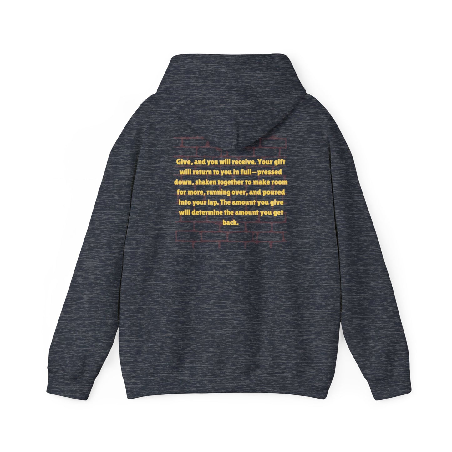 Be A Blessing Luke 6:38 Unisex Heavy Blend™ Hooded Sweatshirt, Faith Clothing, Christian Gift, Spiritual Wear, Faithful Gift