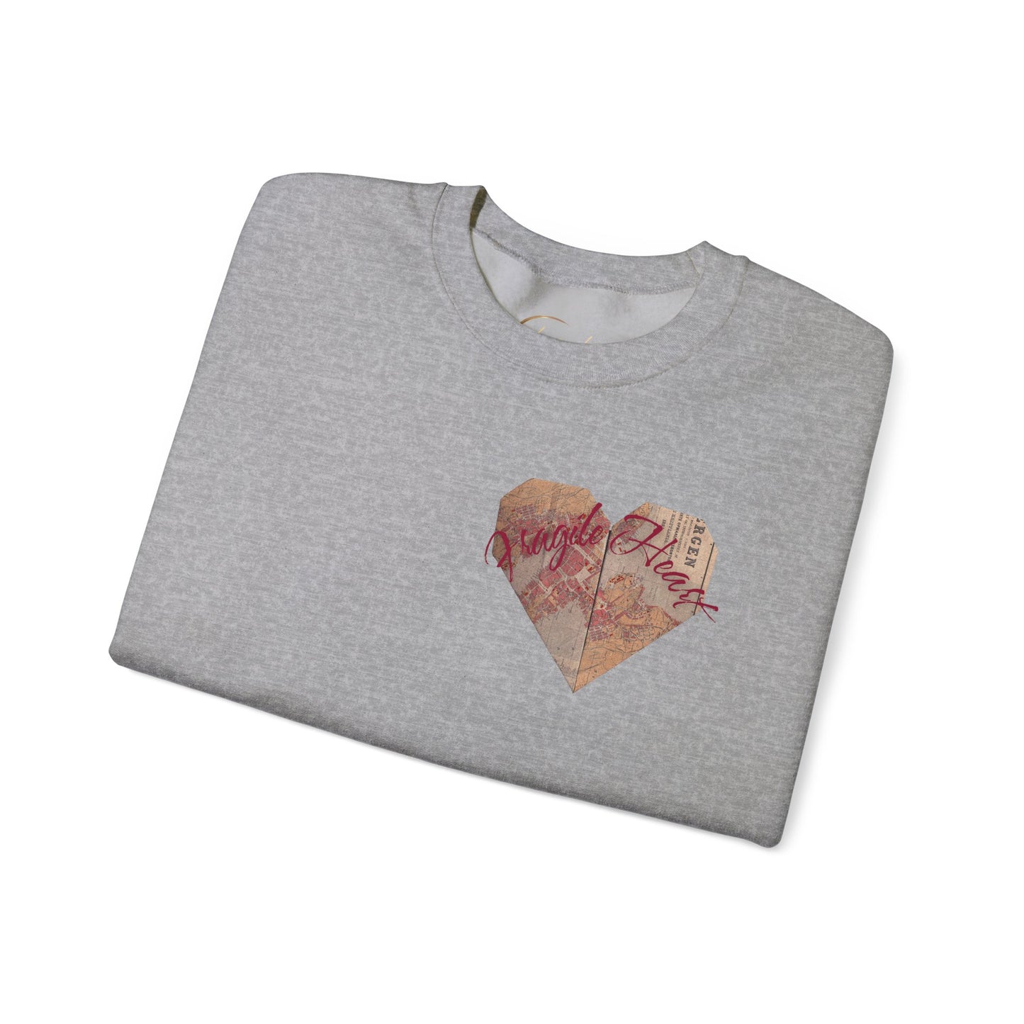 Fragile Heart Sweatshirt, Valentine's Day Gift, Love Crewneck, Unisex Pullover, Romantic Jumper, Heart Design Top