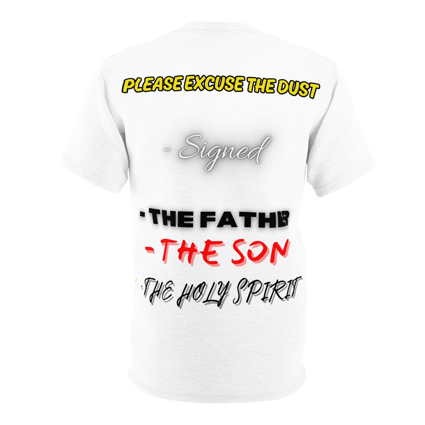 Under Construction, Father Son & Holy Spirit Unisex Cut & Sew Tee (AOP)