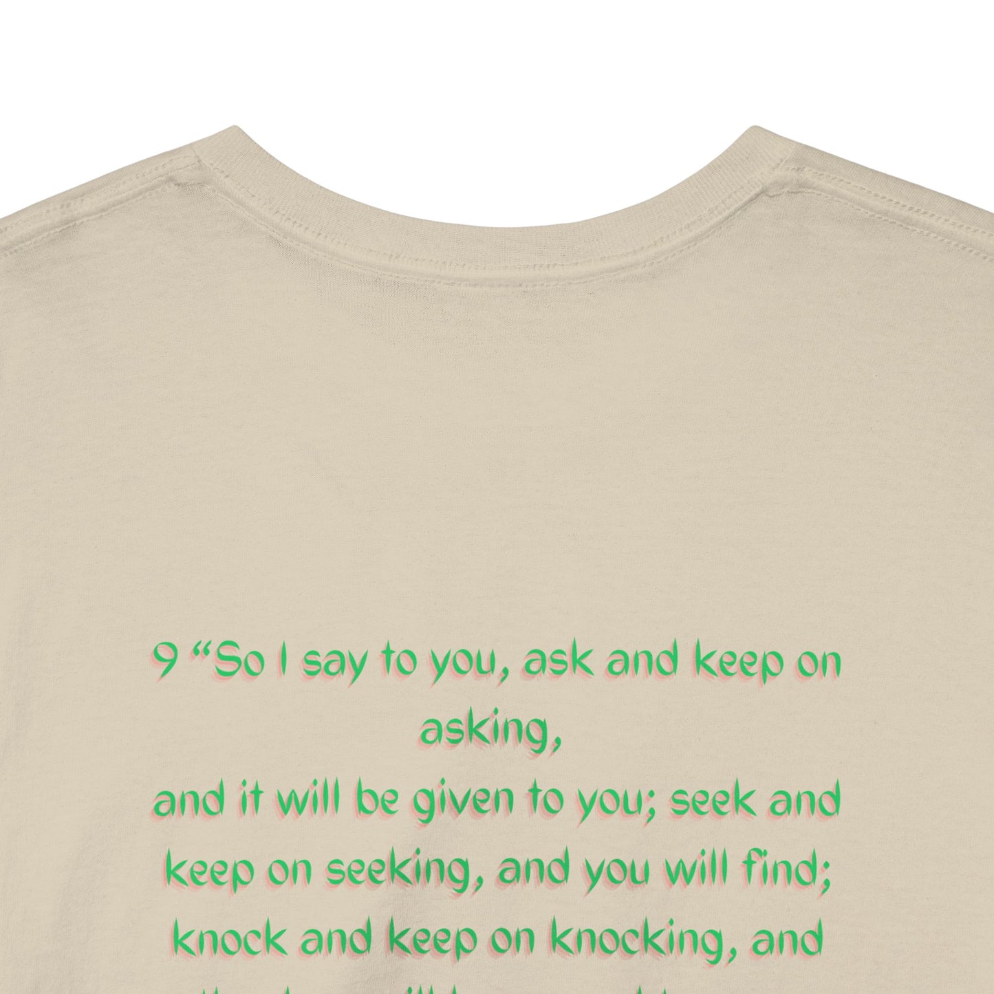 PRAYER The Matrix Inspired Luke 11:9-10 Unisex Heavy Cotton Tee