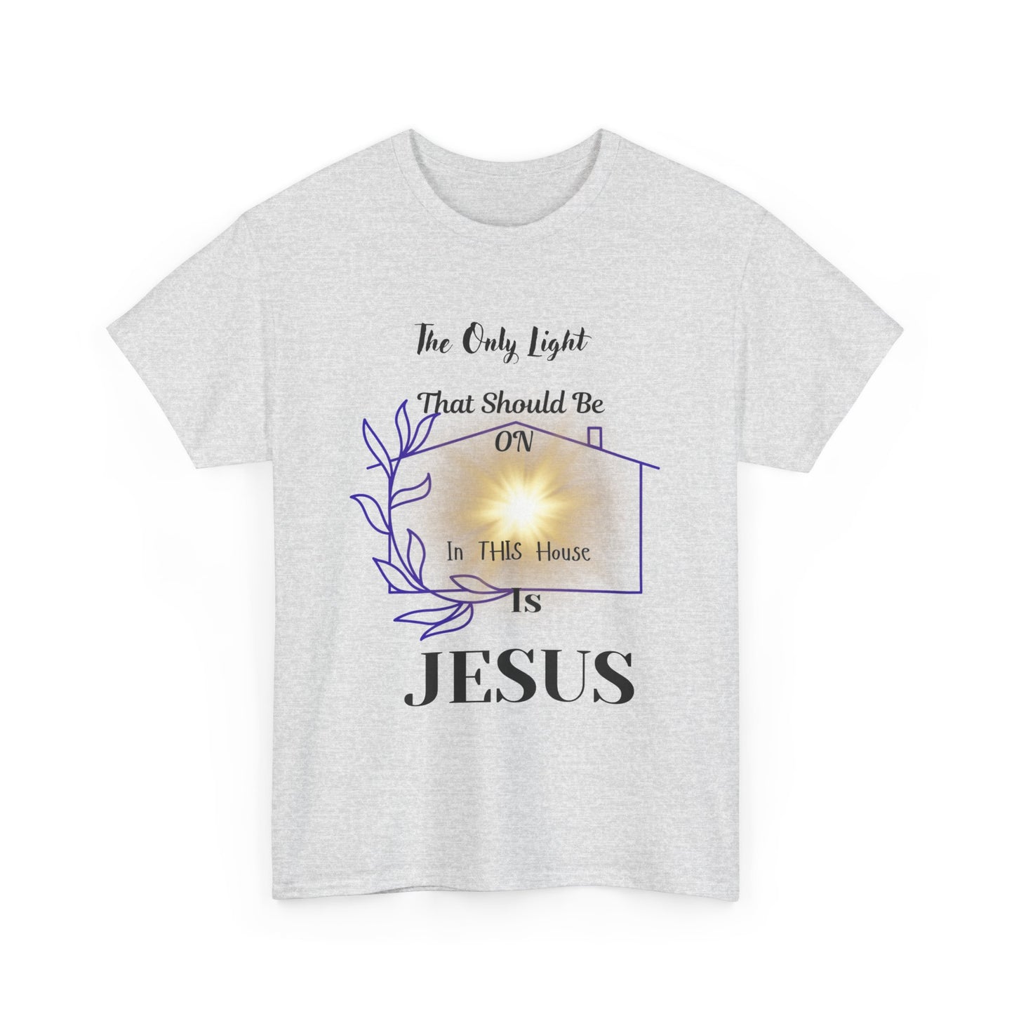 Light of Jesus Unisex Heavy Cotton Prayer T-shirt, Scripture Tee, Faith-based Shirt, Christian Gift