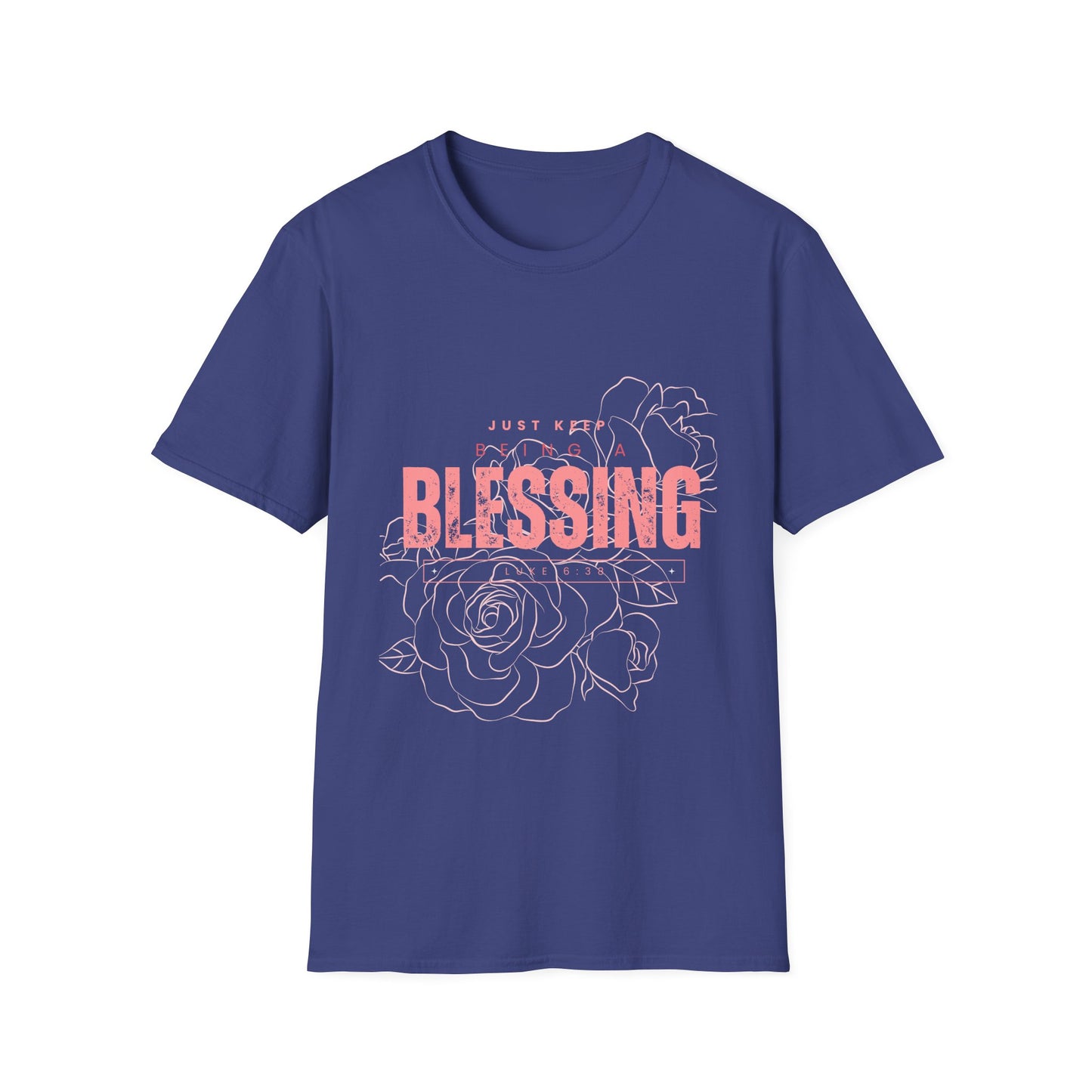 Women's Be A Blessing, Inspirational T shirts Motivational Shirt Softstyle T-Shirt