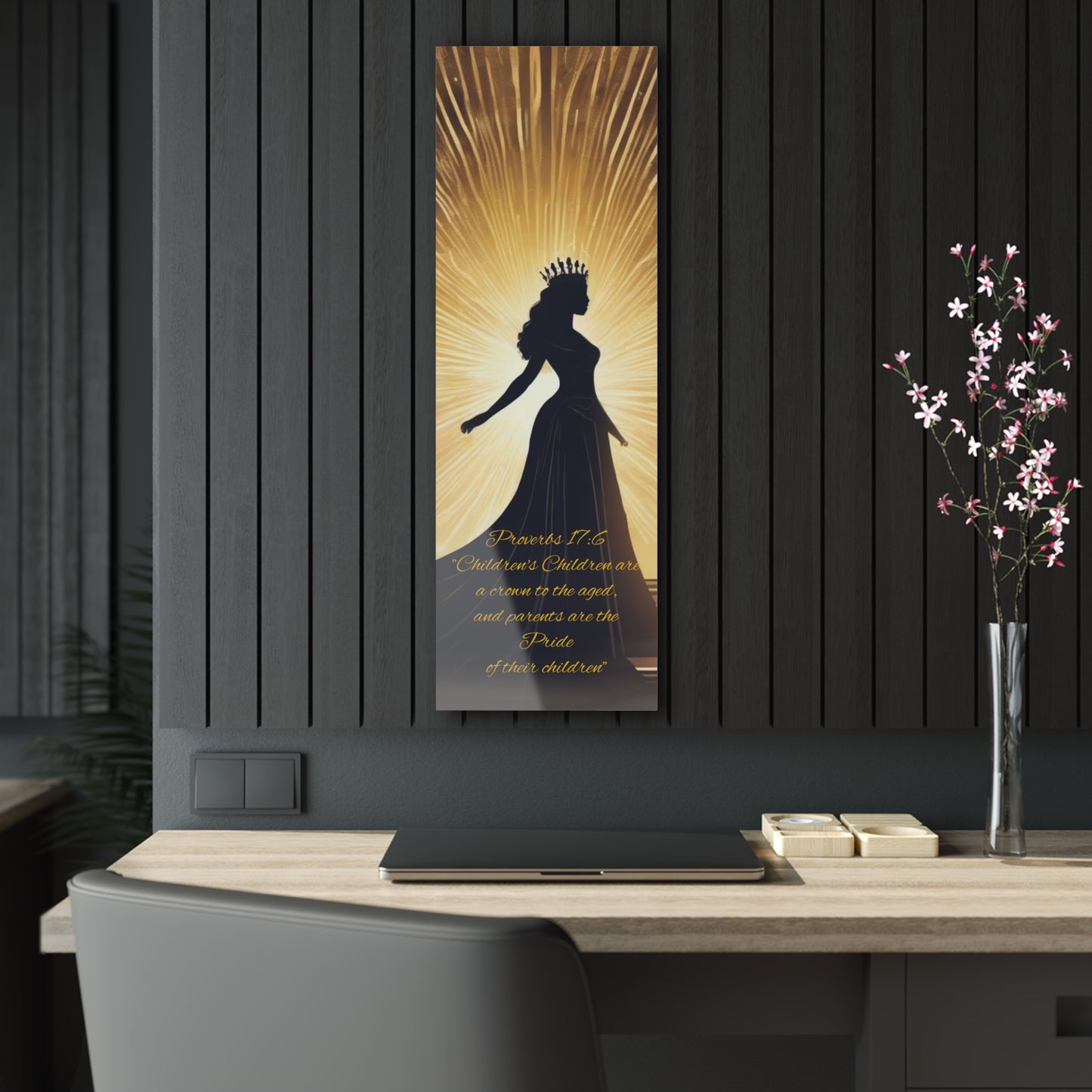 Grandchildren are the Crowning Glory, Proverbs 17:6 Wall Art, Home Decor, Inspirational Quote Acrylic Prints