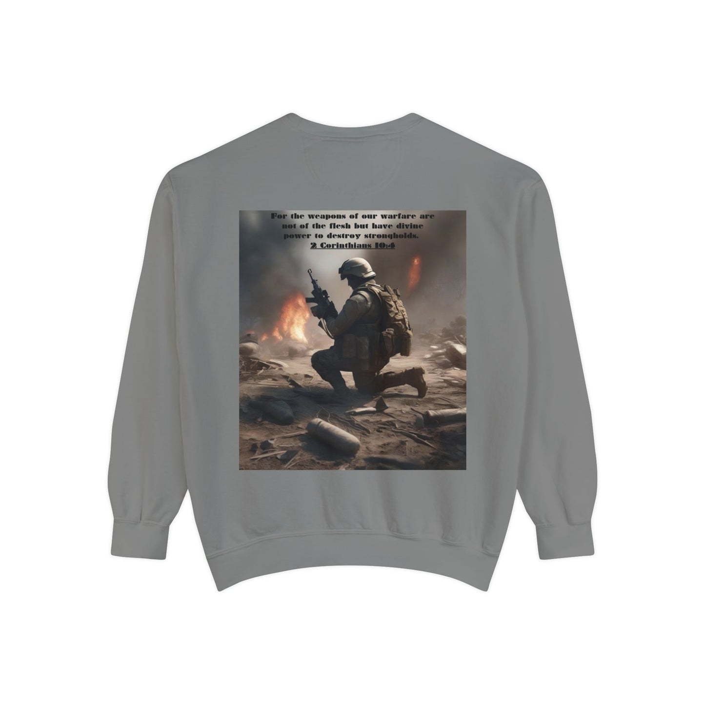 Mens Prayer Warrior Unisex Garment-Dyed Sweatshirt