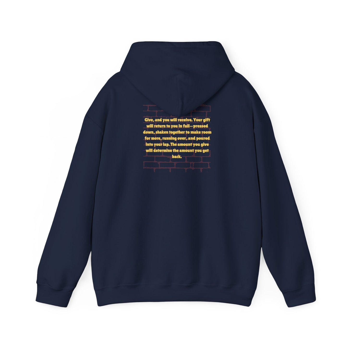 Be A Blessing Luke 6:38 Unisex Heavy Blend™ Hooded Sweatshirt, Faith Clothing, Christian Gift, Spiritual Wear, Faithful Gift