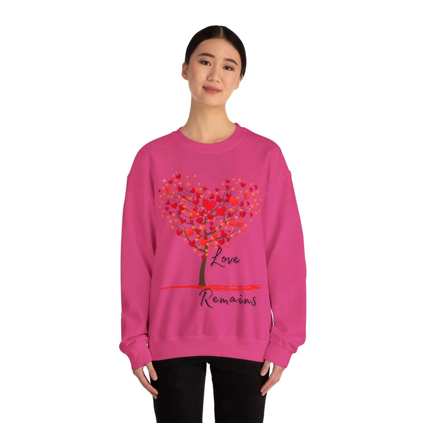 Love remains 1st Corinthians 13:13 Saint Valentine's Day Sweatshirt, Unisex Crewneck Jumper, Heartfelt Christian Gift,