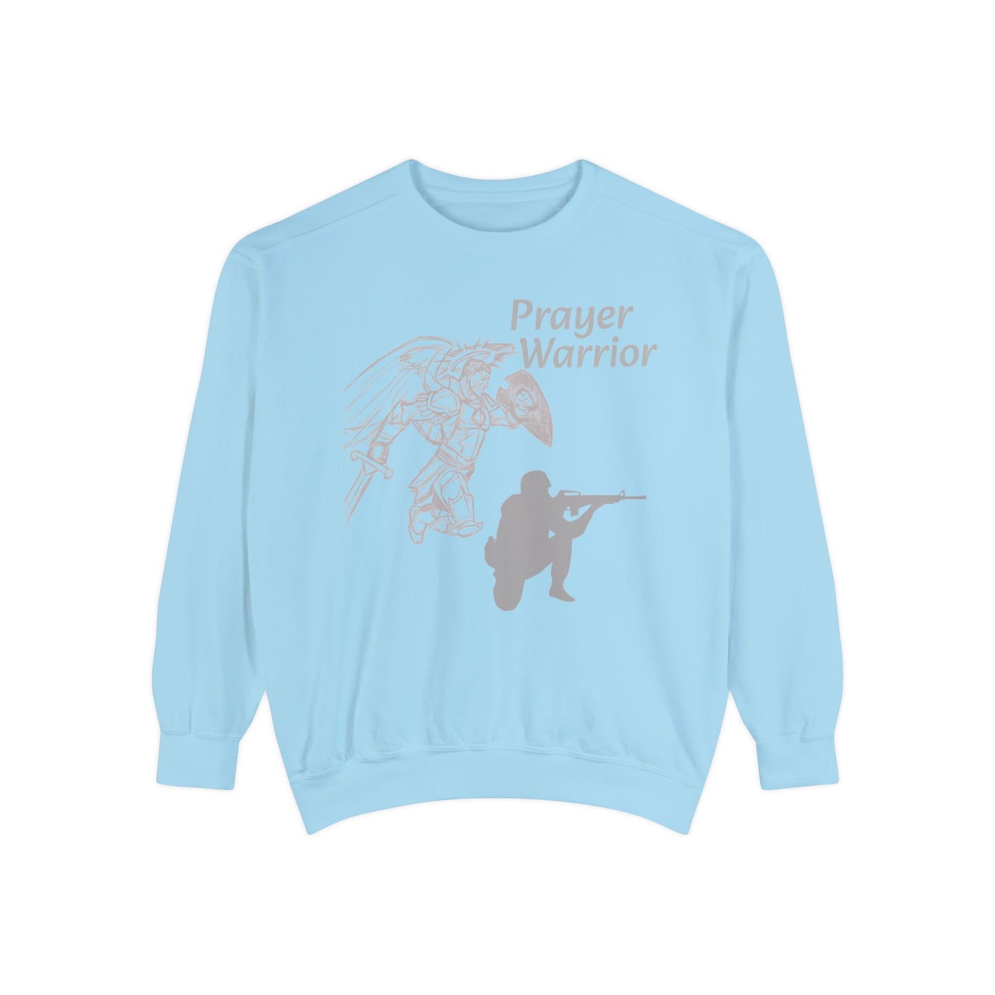 Mens Prayer Warrior Unisex Garment-Dyed Sweatshirt