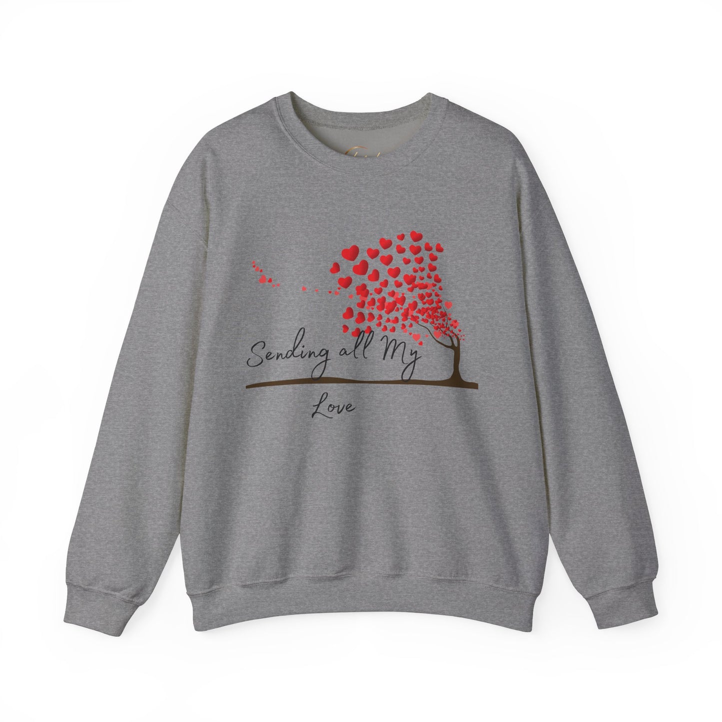 Love-filled Sweatshirt, Valentine's Day Gift, Heart Design Jumper, Romantic Crewneck, Couples Apparel