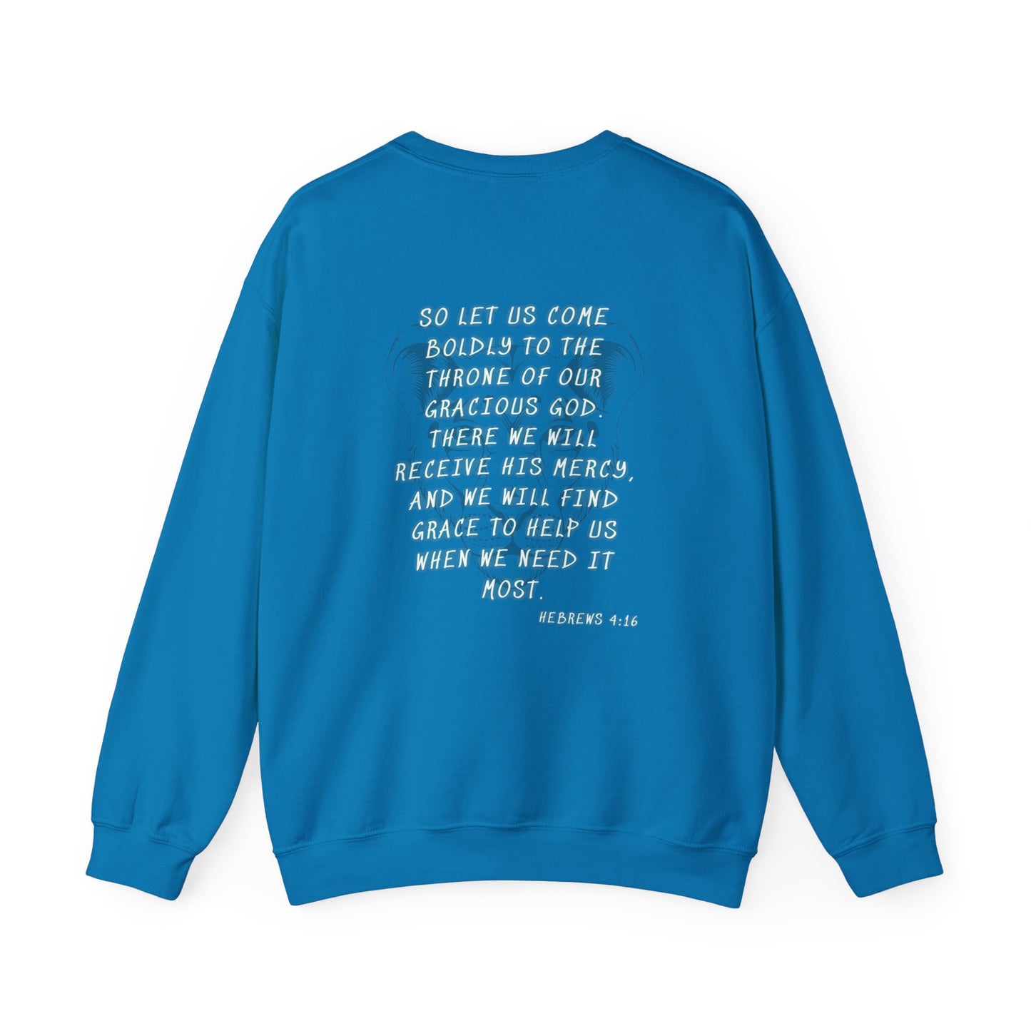 Women's Be Bold Hebrews 4:16 Garment-Dyed Sweatshirt, Christian Apparel, Bible Verse Clothing, Inspirational Apparel, Spiritual Sweatshirt