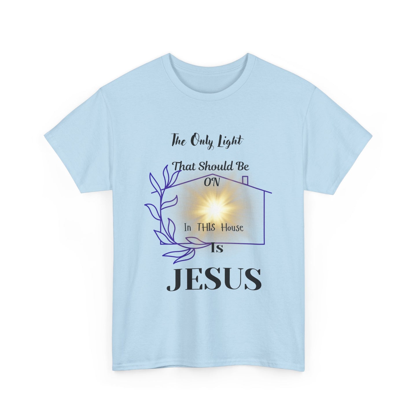 Light of Jesus Unisex Heavy Cotton Prayer T-shirt, Scripture Tee, Faith-based Shirt, Christian Gift