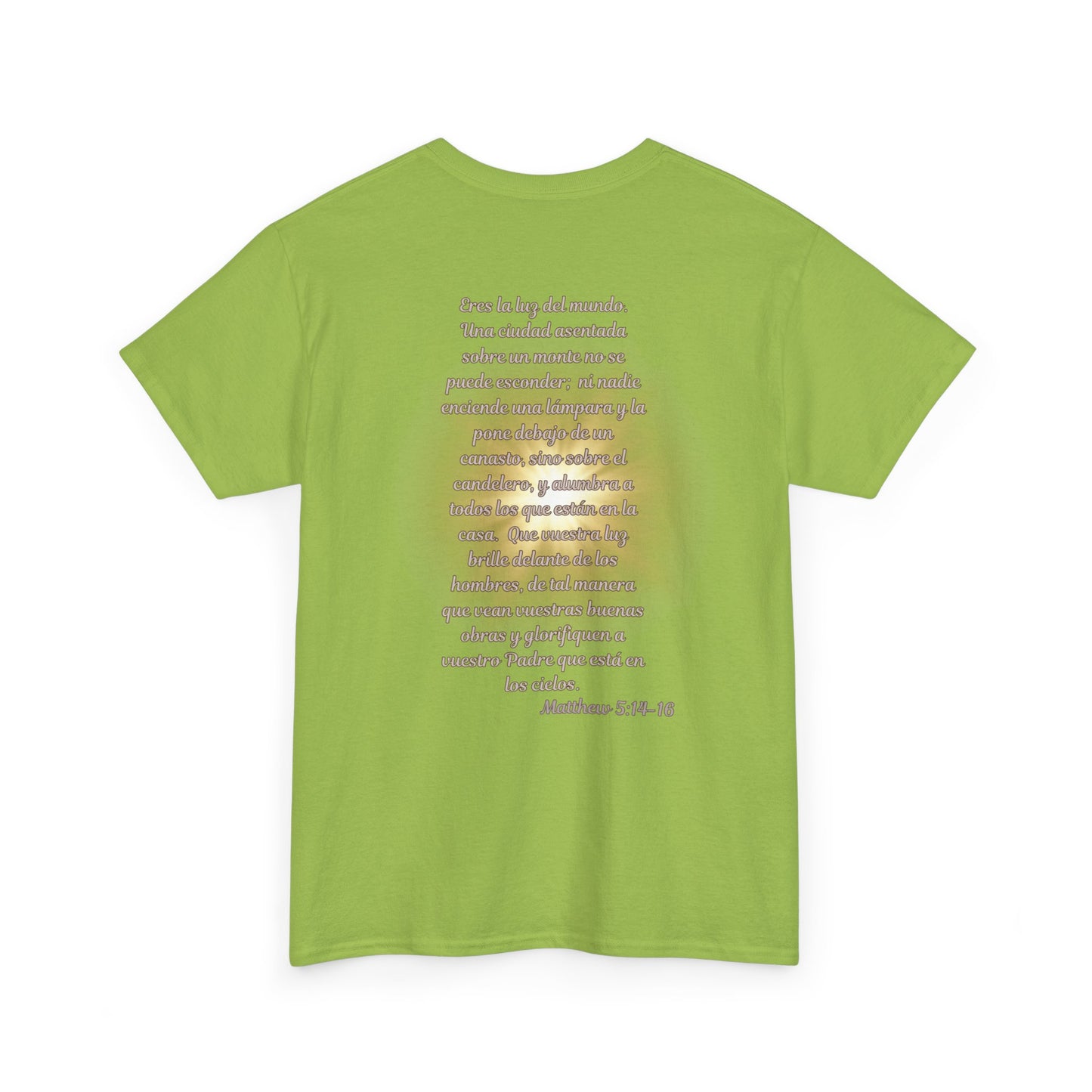 Light of Jesus Unisex Heavy Cotton Prayer T-shirt, Scripture Tee, Faith-based Shirt, Christian Gift